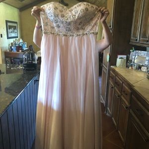 Light pink prom dress